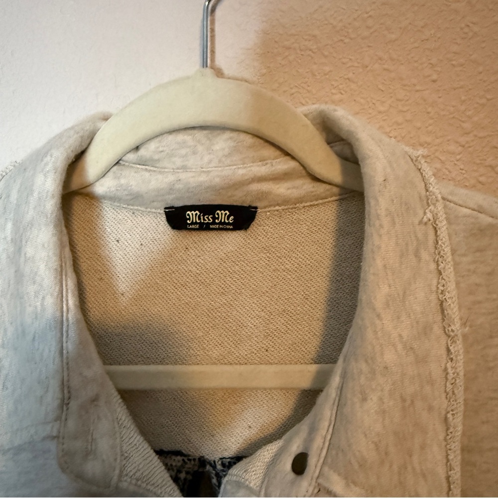 Miss Me Oversized Plaid Patchwork Button-Up Shirt - image 6